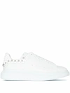 ALEXANDER MCQUEEN ALEXANDER MCQUEEN MEN'S  WHITE LEATHER SNEAKERS