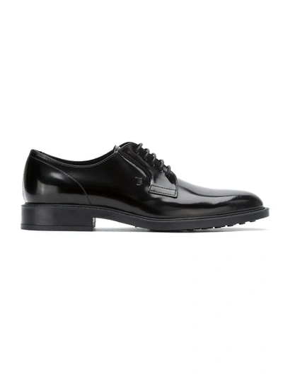 Tod's Men's  Black Leather Lace Up Shoes