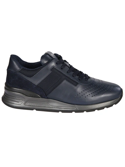Tod's Men's  Blue F Au X Leather Sneakers