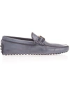 TOD'S TOD'S MEN'S  BLUE LEATHER LOAFERS