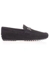 TOD'S TOD'S MEN'S  BLACK SUEDE LOAFERS