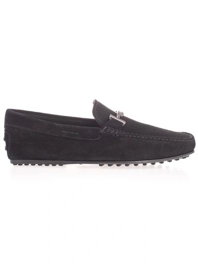 Tod's Men's  Black Suede Loafers