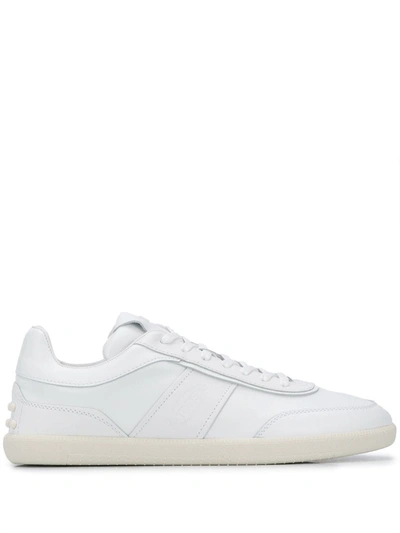 Tod's Tabs Leather Trainers In White