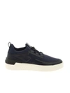 TOD'S TOD'S MEN'S  BLUE POLYESTER SNEAKERS