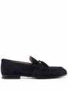 TOD'S TOD'S MEN'S  BLUE SUEDE LOAFERS