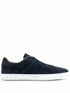 TOD'S TOD'S MEN'S BLUE SUEDE SNEAKERS