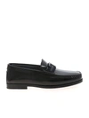 TOD'S TOD'S MEN'S  BLACK LEATHER LOAFERS