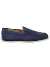TOD'S TOD'S MEN'S  BLUE OTHER MATERIALS LOAFERS