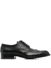 TOD'S TOD'S MEN'S  BLACK LEATHER LACE UP SHOES