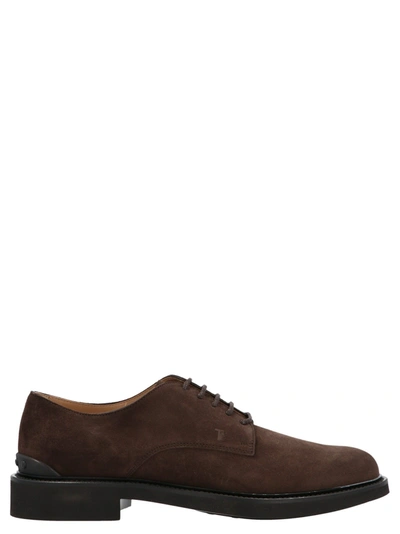 Tod's Men's  Brown Other Materials Lace Up Shoes