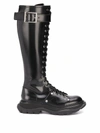 MCQ BY ALEXANDER MCQUEEN MCQ BY ALEXANDER MCQUEEN WOMEN'S  BLACK LEATHER BOOTS