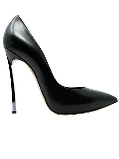 Casadei Leather Blade Pumps In Black