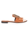 GIVENCHY WOMEN'S  BROWN LEATHER SANDALS