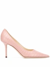 JIMMY CHOO WOMEN'S  PINK LEATHER PUMPS