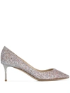 JIMMY CHOO WOMEN'S  SILVER PVC PUMPS