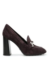 TOD'S TOD'S WOMEN'S  BROWN SUEDE PUMPS