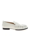 TOD'S TOD'S WOMEN'S  WHITE LEATHER LOAFERS