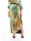 ACT N°1 ACT N°1 WOMEN'S  GREEN VISCOSE SKIRT