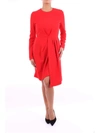 ALBINO TEODORO ALBINO TEODORO WOMEN'S  RED ACETATE DRESS