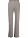 OFF-WHITE OFF WHITE WOMEN'S  GREY POLYESTER PANTS