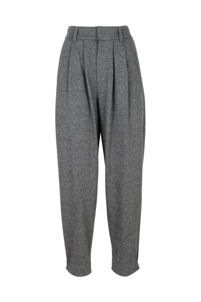 Brunello Cucinelli Tapered Trousers In Grey