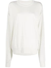 MAISON MARGIELA WOMEN'S  WHITE COTTON SWEATER