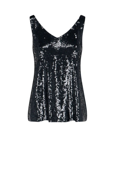 P.a.r.o.s.h Sequins Embroidery Tank Top In Grigio