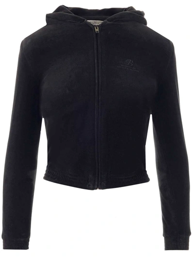 Balenciaga Women's  Black Cotton Sweatshirt
