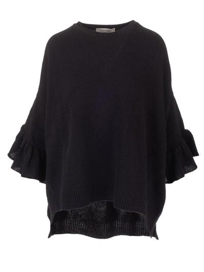 Valentino Cashmere Wool Sweater In Black