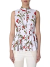 ALEXANDER MCQUEEN ALEXANDER MCQUEEN WOMEN'S  WHITE COTTON SHIRT