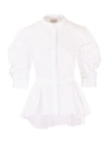 ALEXANDER MCQUEEN ALEXANDER MCQUEEN WOMEN'S  WHITE OTHER MATERIALS SHIRT