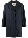 HERNO HERNO WOMEN'S  BLUE POLYESTER COAT