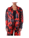 DRIES VAN NOTEN DRIES VAN NOTEN WOMEN'S  RED SILK JACKET