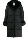 MOSCHINO WOMEN'S  BLACK POLYAMIDE COAT