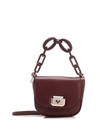 RED VALENTINO RED VALENTINO WOMEN'S  BURGUNDY OTHER MATERIALS SHOULDER BAG