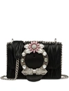 MIU MIU WOMEN'S  BLACK LEATHER SHOULDER BAG