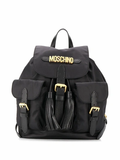 Moschino Women's  Black Cotton Backpack
