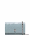 ALEXANDER MCQUEEN ALEXANDER MCQUEEN WOMEN'S  LIGHT BLUE LEATHER SHOULDER BAG