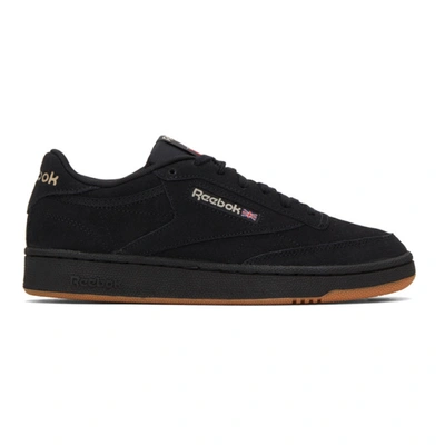 REEBOK BLACK SUEDE CLUB C 85 SNEAKERS 