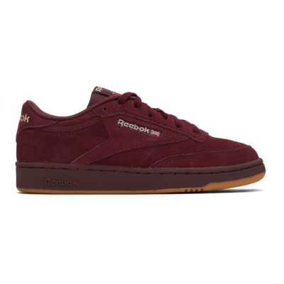 Reebok Club C 85 Sneakers In Burgundy Suede-red In Maroon
