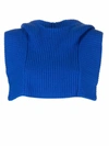 Isabel Marant Large Rib Knit Scarf In Blau