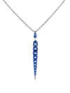 BOGHOSSIAN 18KT WHITE GOLD MERVEILLES ICICLE SAPPHIRE MEDIUM PENDANT NECKLACE