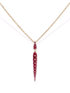 BOGHOSSIAN 18KT ROSE GOLD MERVEILLES ICICLE RUBY SMALL PENDANT