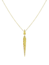 BOGHOSSIAN 18KT YELLOW GOLD MERVEILLES ICICLE YELLOW SAPPHIRE SMALL PENDANT