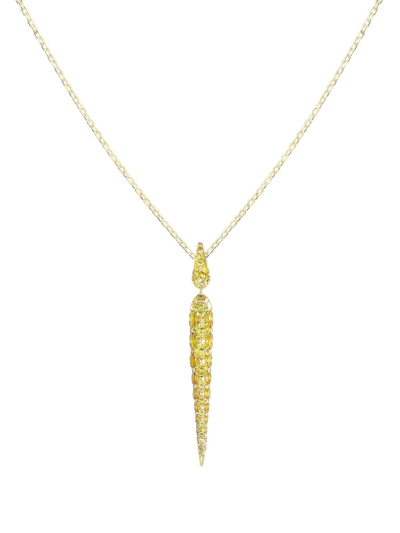 Boghossian 18kt Yellow Gold Merveilles Icicle Yellow Sapphire Medium Pendant Necklace