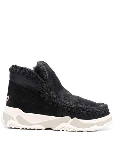 Mou Eskimo Ankle Sneaker Boots In 黑色
