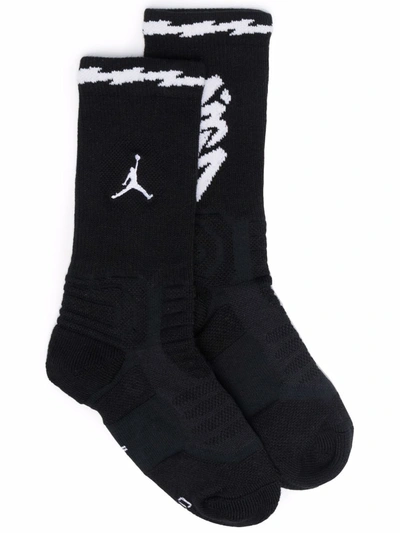 Nike Jordan-print Socks In 黑色