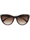 Tom Ford Isabella 02 Cat-eye Sunglasses In Nero