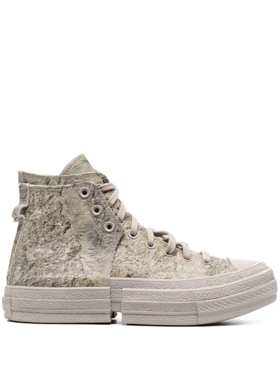Converse Patchwork High-top Sneakers In Grey