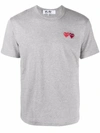 Comme Des Garçons Play Twin Hearts Slim Fit Jersey T-shirt In 灰色
